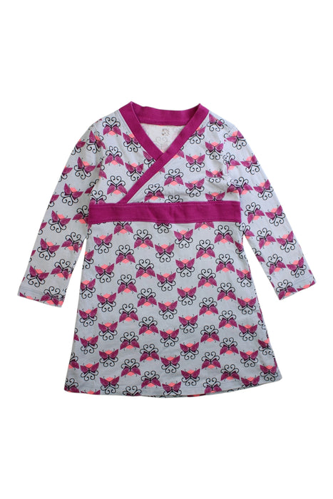 A Pink Long Sleeve Dresses from Tea in size 4T for girl. (Front View)