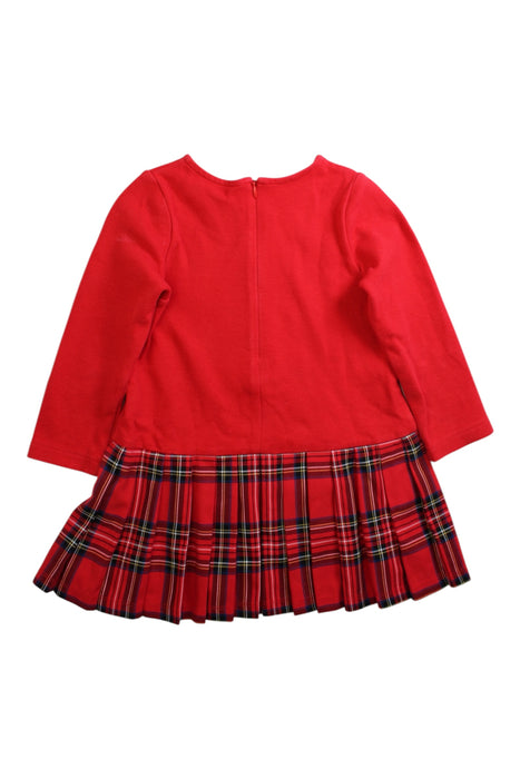 A Red Long Sleeve Dresses from Momonittu in size 4T for girl. (Back View)