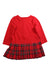A Red Long Sleeve Dresses from Momonittu in size 4T for girl. (Back View)