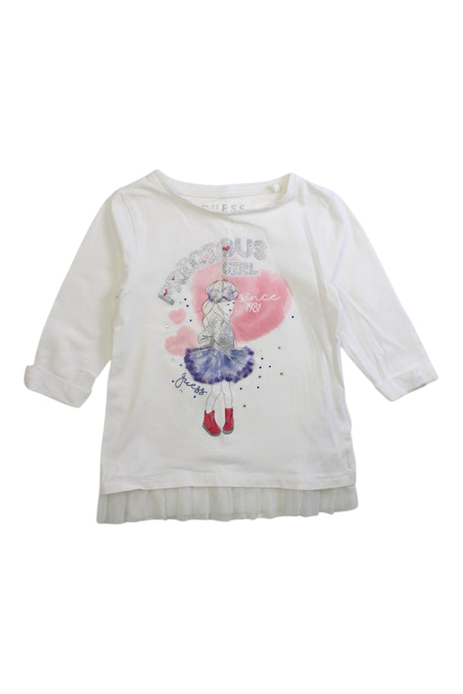 A Multicolor Long Sleeve Tops from Guess in size 3T for girl. (Front View)