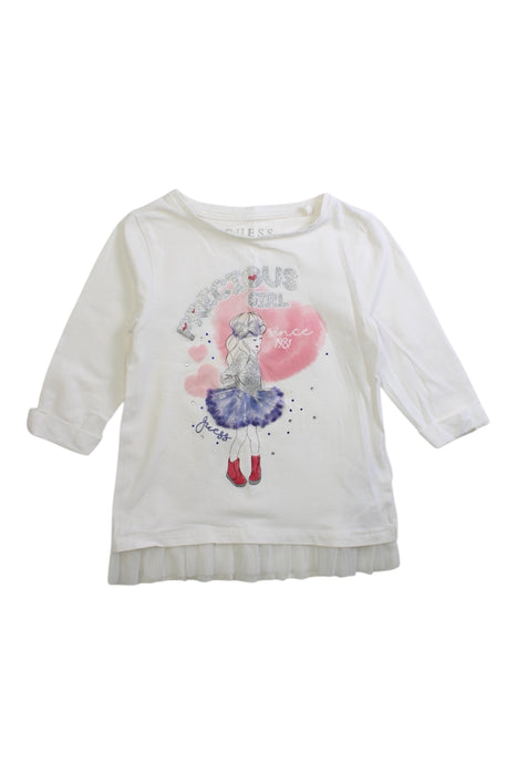 A Multicolour Long Sleeve Tops from Guess in size 3T for girl. (Front View)