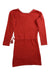 A Red Long Sleeve Dresses from Excuse My French in size 4T for girl. (Back View)