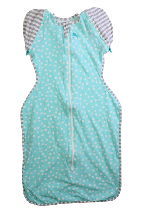 A Blue Swaddles from Love To Dream in size 6-12M for boy. (Front View)