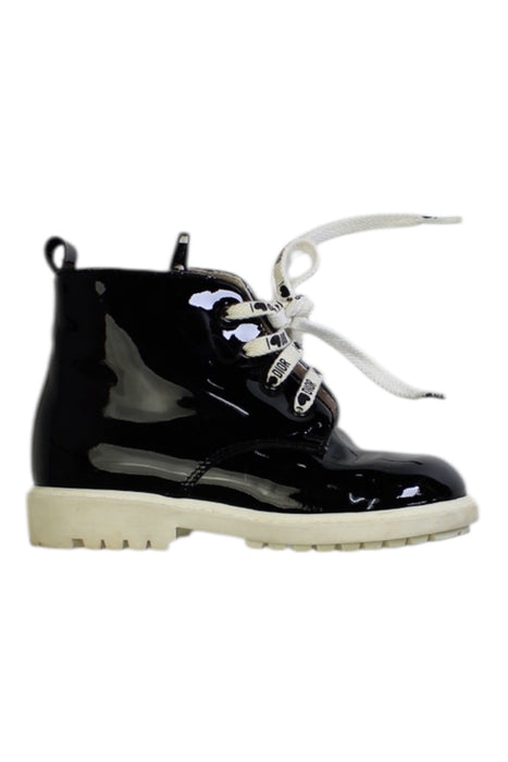 A Black Rain Boots from Dior in size 3T for girl. (Front View)