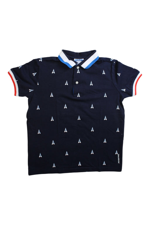 A Navy Short Sleeve Polos from Jacadi in size 10Y for boy. (Front View)