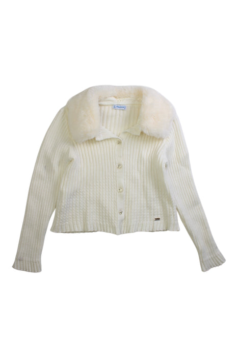 A White Long Sleeve Tops from Mayoral in size 6T for girl. (Front View)
