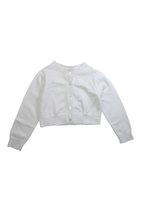 A White Cardigans from Jacadi in size 6T for girl. (Front View)