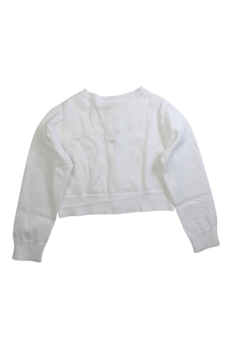 A White Cardigans from Jacadi in size 6T for girl. (Back View)