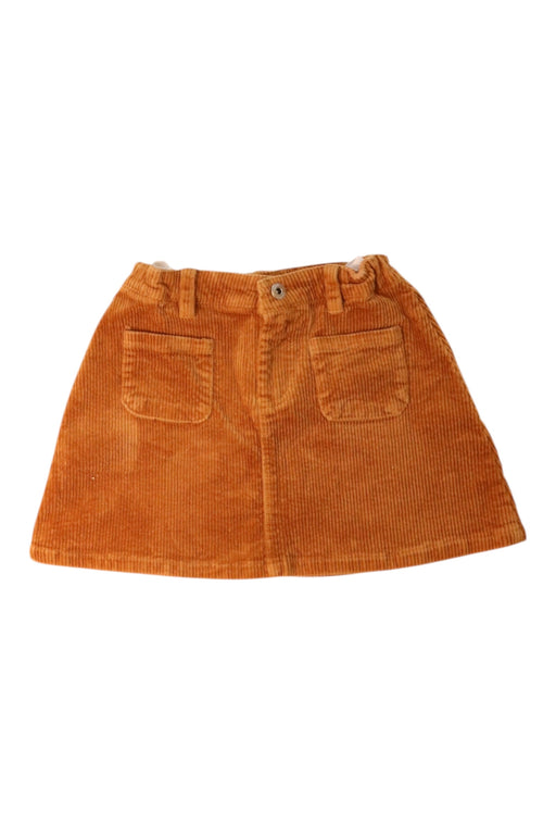 A Orange Short Skirts from Seed in size 6T for girl. (Front View)