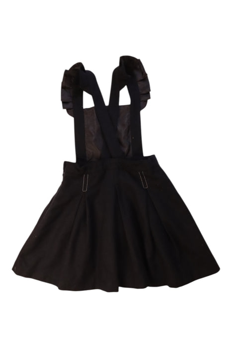 A Black Overall Dresses from Jacadi in size 6T for girl. (Back View)