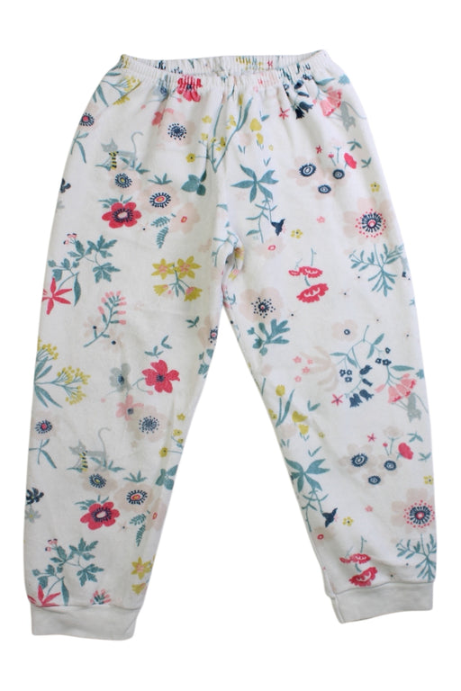 A White Sweatpants from Petit Bateau in size 5T for girl. (Front View)