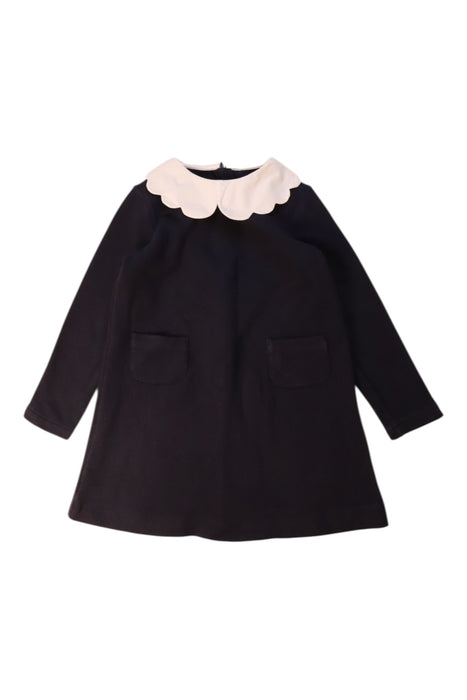 A Black Long Sleeve Dresses from Jacadi in size 5T for girl. (Front View)