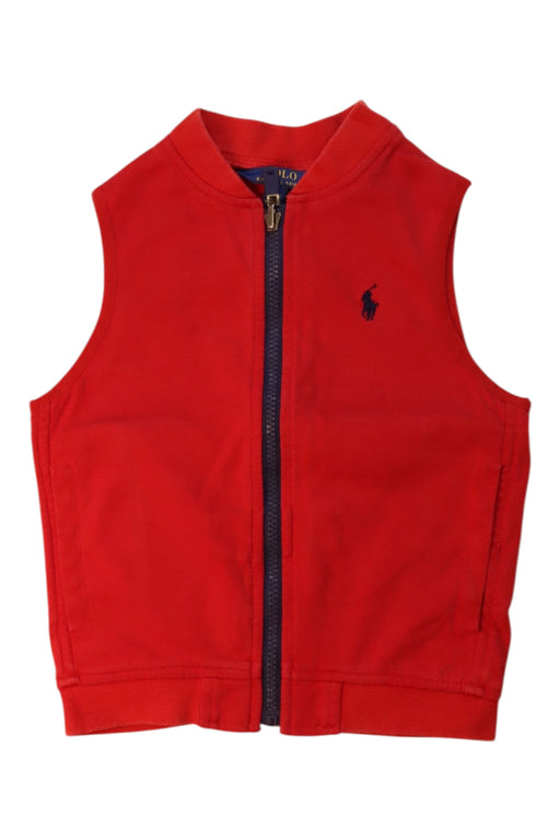 A Red Outerwear Vests from Polo Ralph Lauren in size 4T for girl. (Front View)