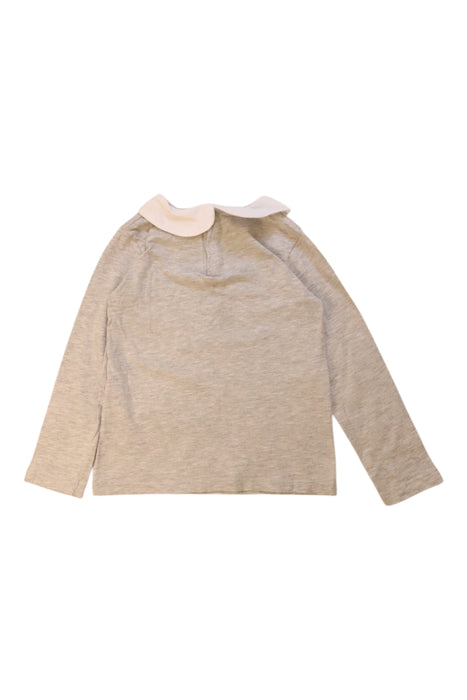 A Grey Long Sleeve Tops from Jacadi in size 6T for girl. (Back View)