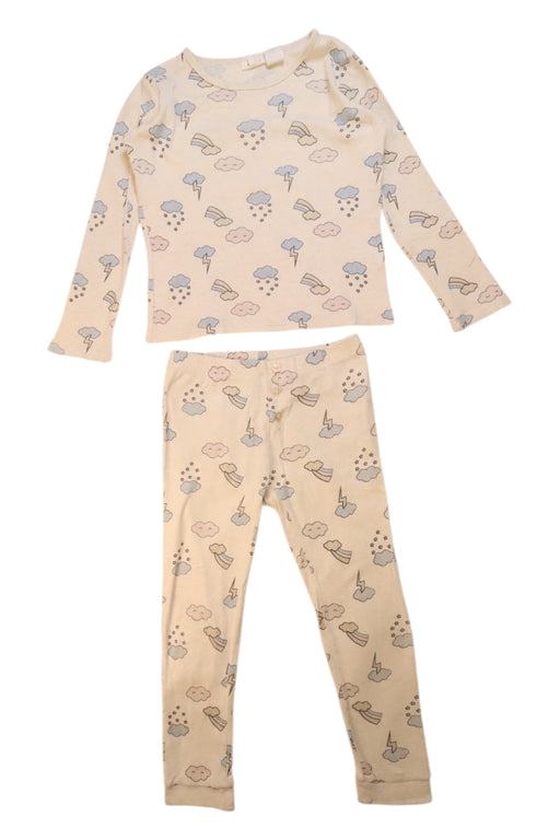 A Beige Pyjama Sets from Seed in size 7Y for girl. (Front View)
