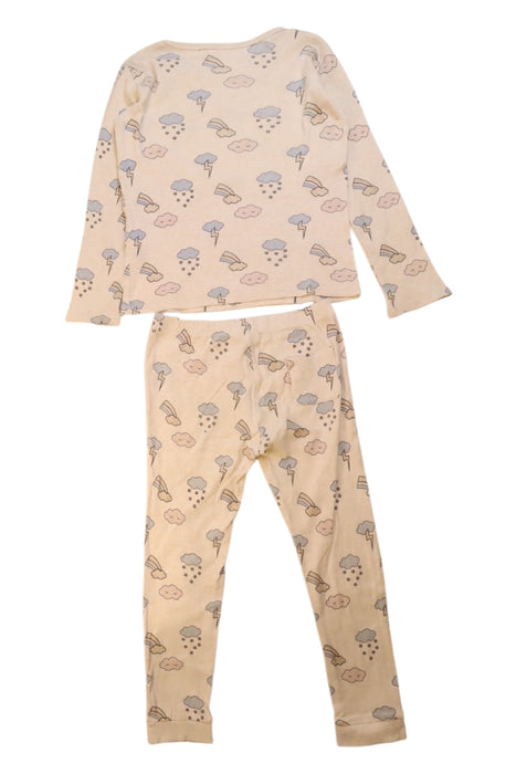 A Beige Pyjama Sets from Seed in size 7Y for girl. (Back View)