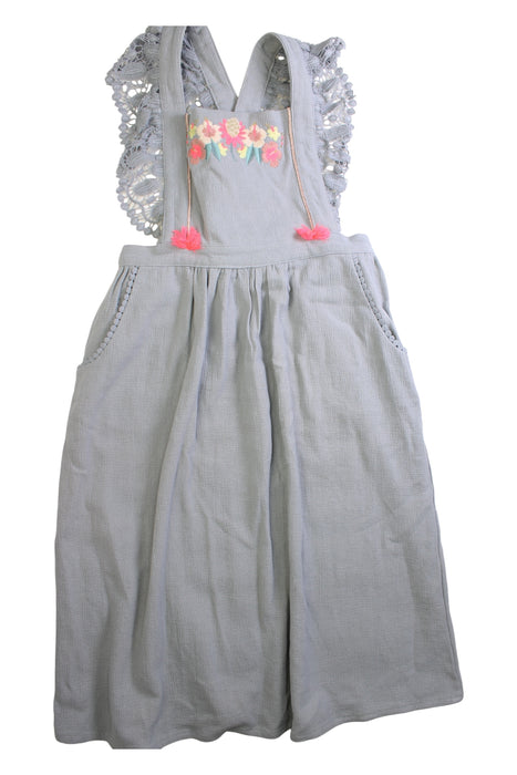 A Grey Sleeveless Dresses from Louise Misha in size 10Y for girl. (Front View)
