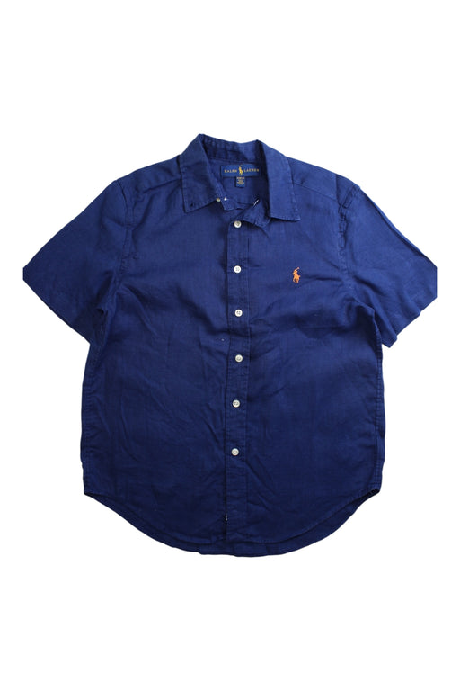 A Navy Long Sleeve Shirts from Ralph Lauren in size 10Y for boy. (Front View)