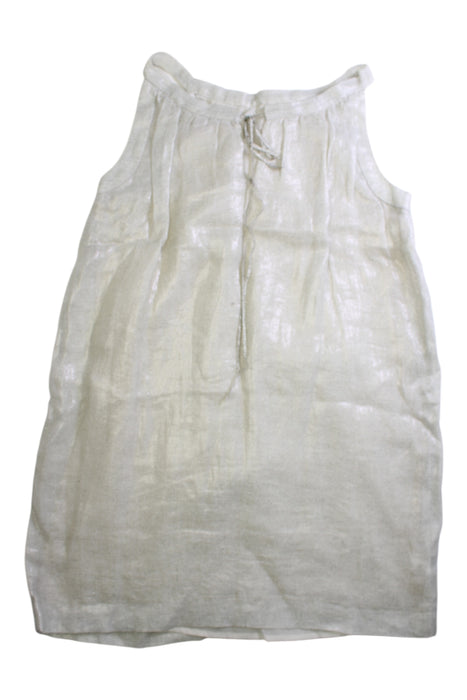 A Ivory Sleeveless Dresses from Bonpoint in size 12Y for girl. (Back View)
