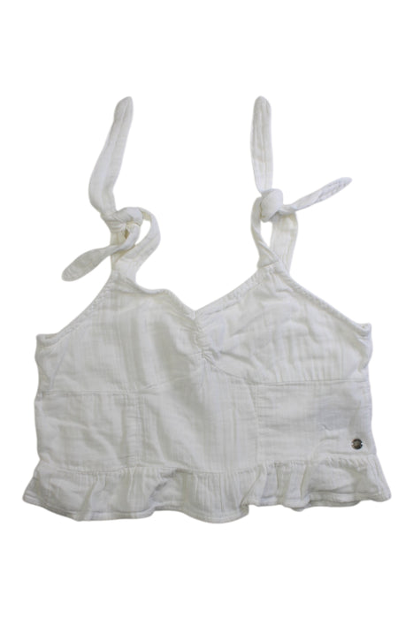 A White Sleeveless Tops from Roxy in size 10Y for girl. (Front View)