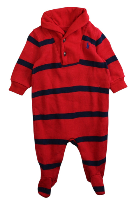 A Red Long Sleeve Bodysuits from Ralph Lauren in size 3-6M for boy. (Front View)