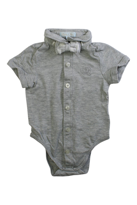 A Grey Sleeveless Bodysuits from Nicholas & Bears in size 6-12M for boy. (Front View)
