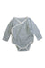 A Blue Long Sleeve Bodysuits from Mori in size 6-12M for boy. (Front View)