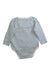 A Blue Long Sleeve Bodysuits from Mori in size 6-12M for boy. (Back View)