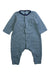 A Blue Onesies from Petit Bateau in size 3-6M for boy. (Front View)