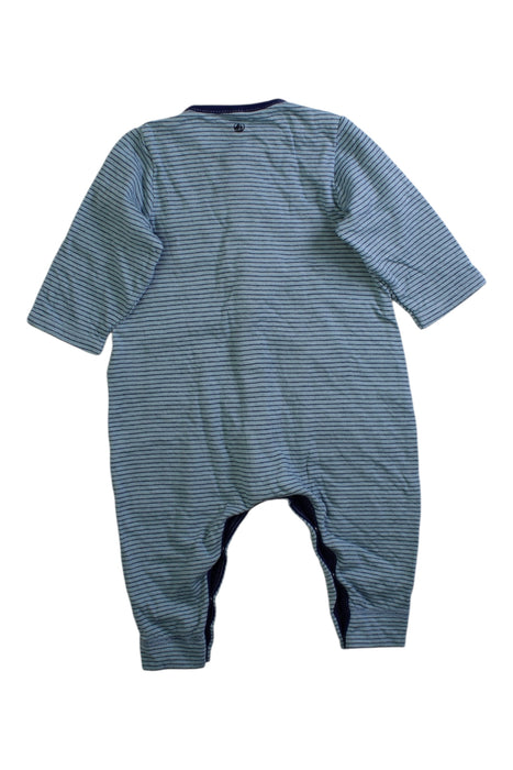 A Blue Onesies from Petit Bateau in size 3-6M for boy. (Back View)