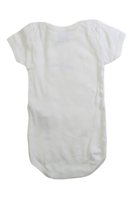 A White Short Sleeve Bodysuits from Petit Bateau in size 6-12M for boy. (Back View)