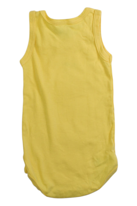 A Yellow Sleeveless Bodysuits from Petit Bateau in size 6-12M for boy. (Back View)