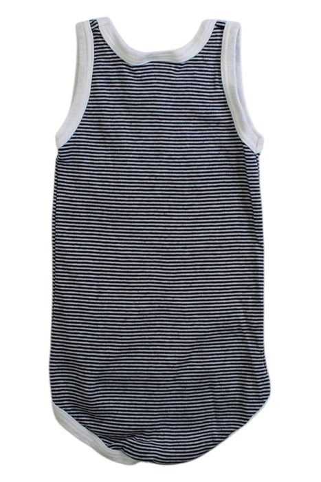 A Navy Sleeveless Bodysuits from Petit Bateau in size 6-12M for boy. (Back View)