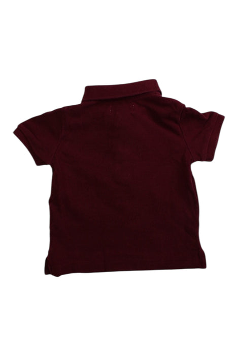 A Burgundy Short Sleeve Polos from Ralph Lauren in size 3-6M for boy. (Back View)