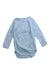 A Blue Long Sleeve Bodysuits from Petit Bateau in size 6-12M for boy. (Front View)