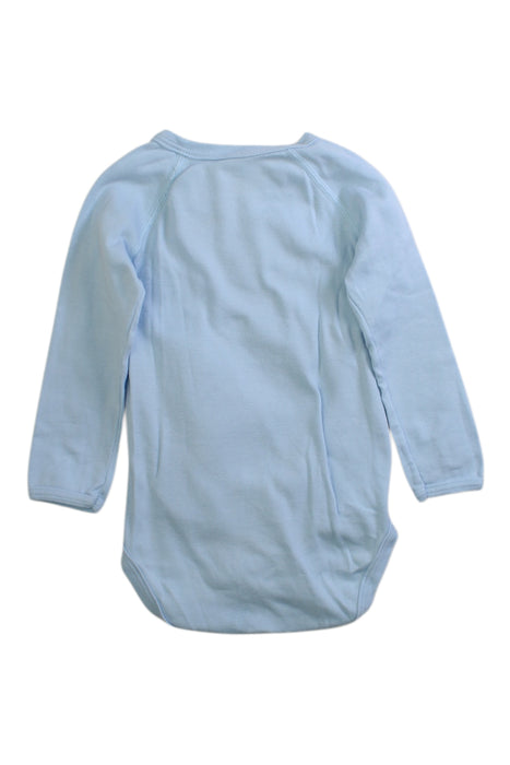 A Blue Long Sleeve Bodysuits from Petit Bateau in size 6-12M for boy. (Back View)
