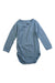 A Blue Long Sleeve Bodysuits from Petit Bateau in size 6-12M for boy. (Front View)