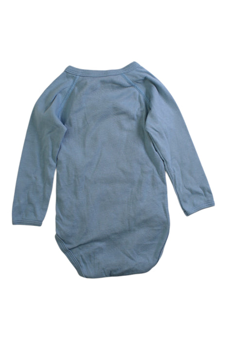 A Blue Long Sleeve Bodysuits from Petit Bateau in size 6-12M for boy. (Back View)