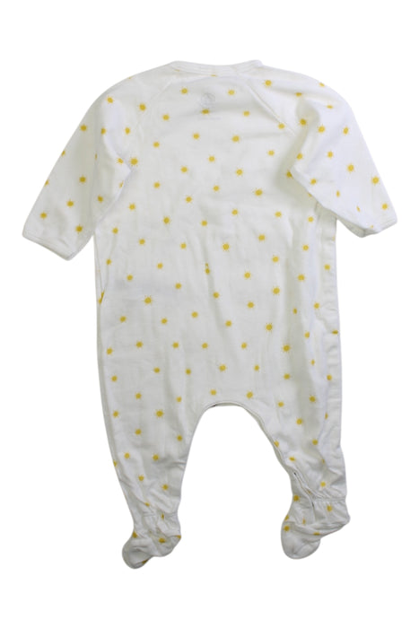 A White Onesies from Petit Bateau in size 3-6M for neutral. (Back View)