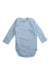 A Blue Long Sleeve Bodysuits from Petit Bateau in size 6-12M for boy. (Front View)
