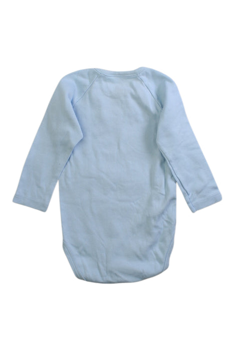 A Blue Long Sleeve Bodysuits from Petit Bateau in size 6-12M for boy. (Back View)