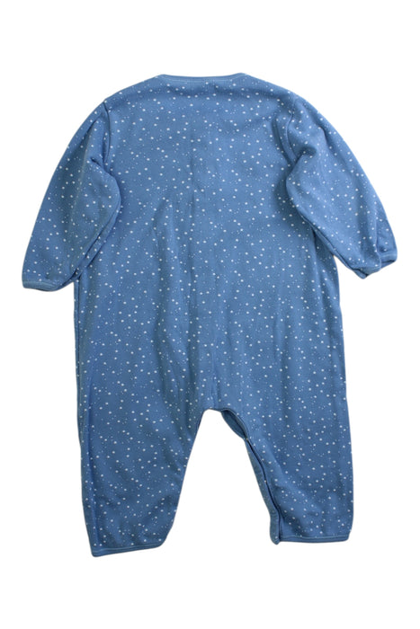 A Blue Onesies from Petit Bateau in size 6-12M for boy. (Back View)
