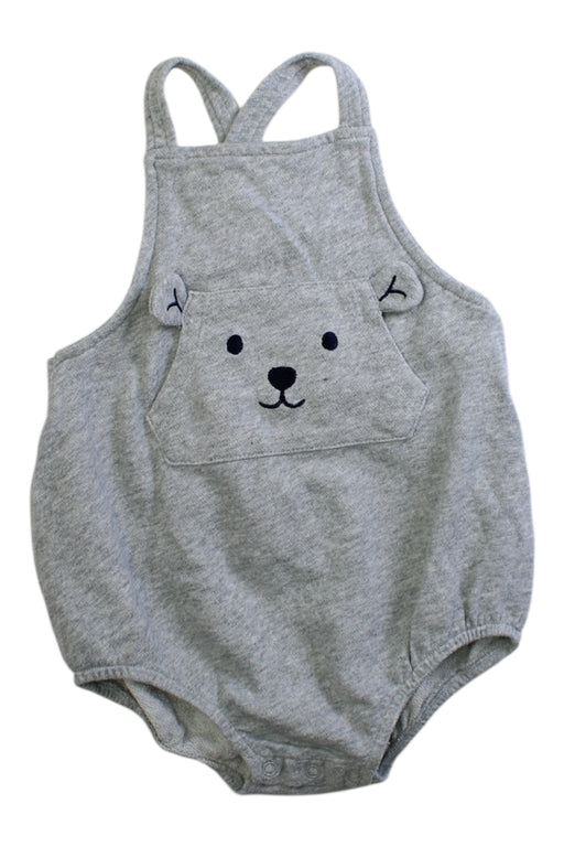A Grey Sleeveless Bodysuits from Seed in size 12-18M for neutral. (Front View)