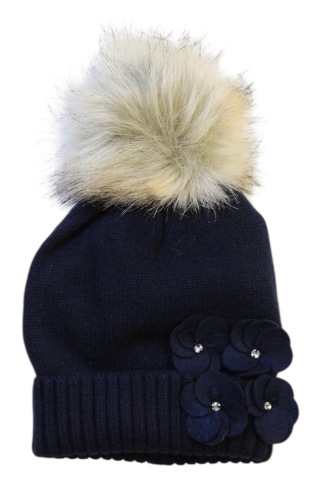 A Navy Winter Hats from Mayoral in size 4T for girl. (Front View)