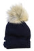 A Navy Winter Hats from Mayoral in size 4T for girl. (Back View)