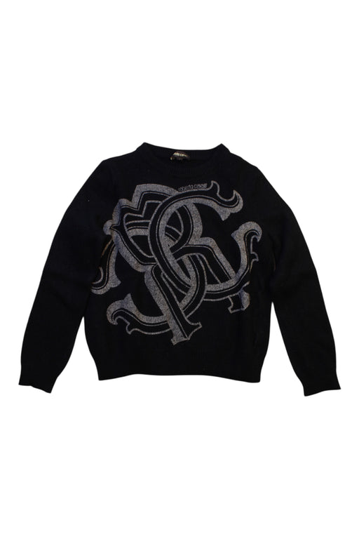 A Black Knit Sweaters from Roberto Cavalli in size 6T for boy. (Front View)