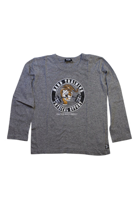 A Grey Long Sleeve T Shirts from Dolce & Gabbana in size 5T for boy. (Front View)