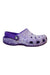 A Purple Slip Ons from Crocs in size 6T for girl. (Front View)