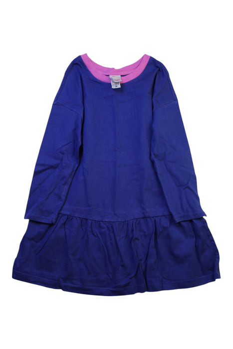 A Blue Long Sleeve Dresses from Hanna Andersson in size 5T for girl. (Front View)