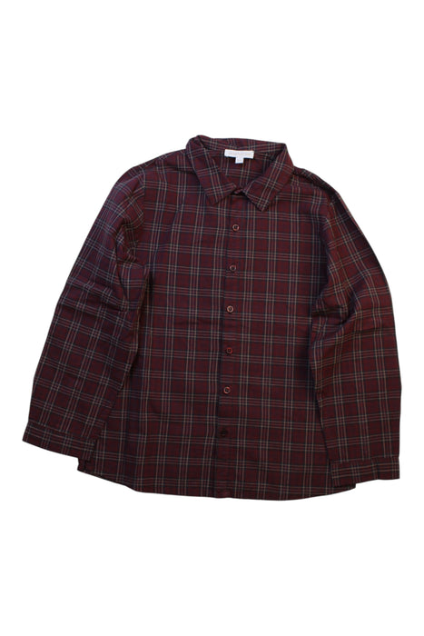 A Burgundy Long Sleeve Shirts from Les Enfantines in size 8Y for boy. (Front View)
